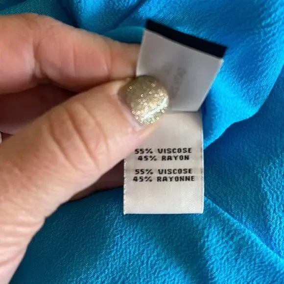 Diane Von Furtstenberg Two Toned Blue Mini Dress Women’s Size 4 - Picture 7 of 8